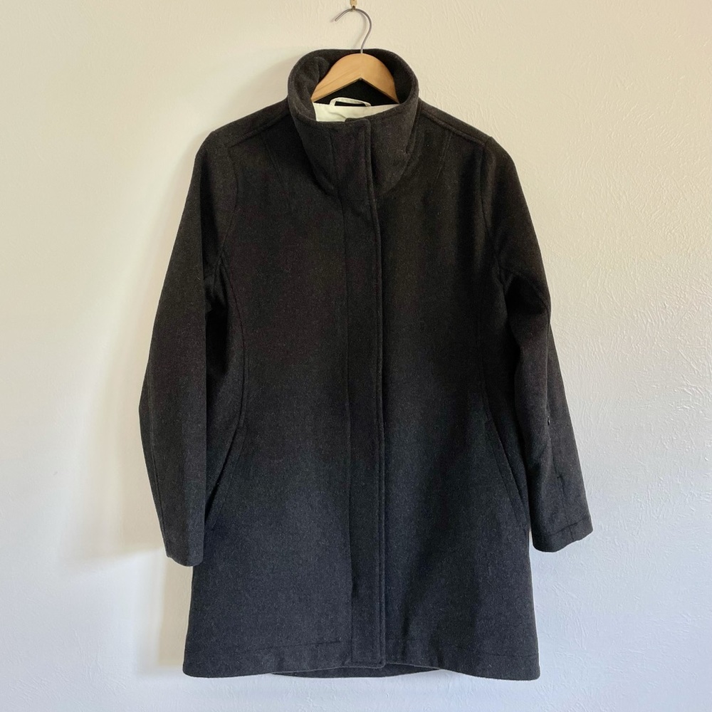 Pendleton Campbell charcoal long wool coat, small